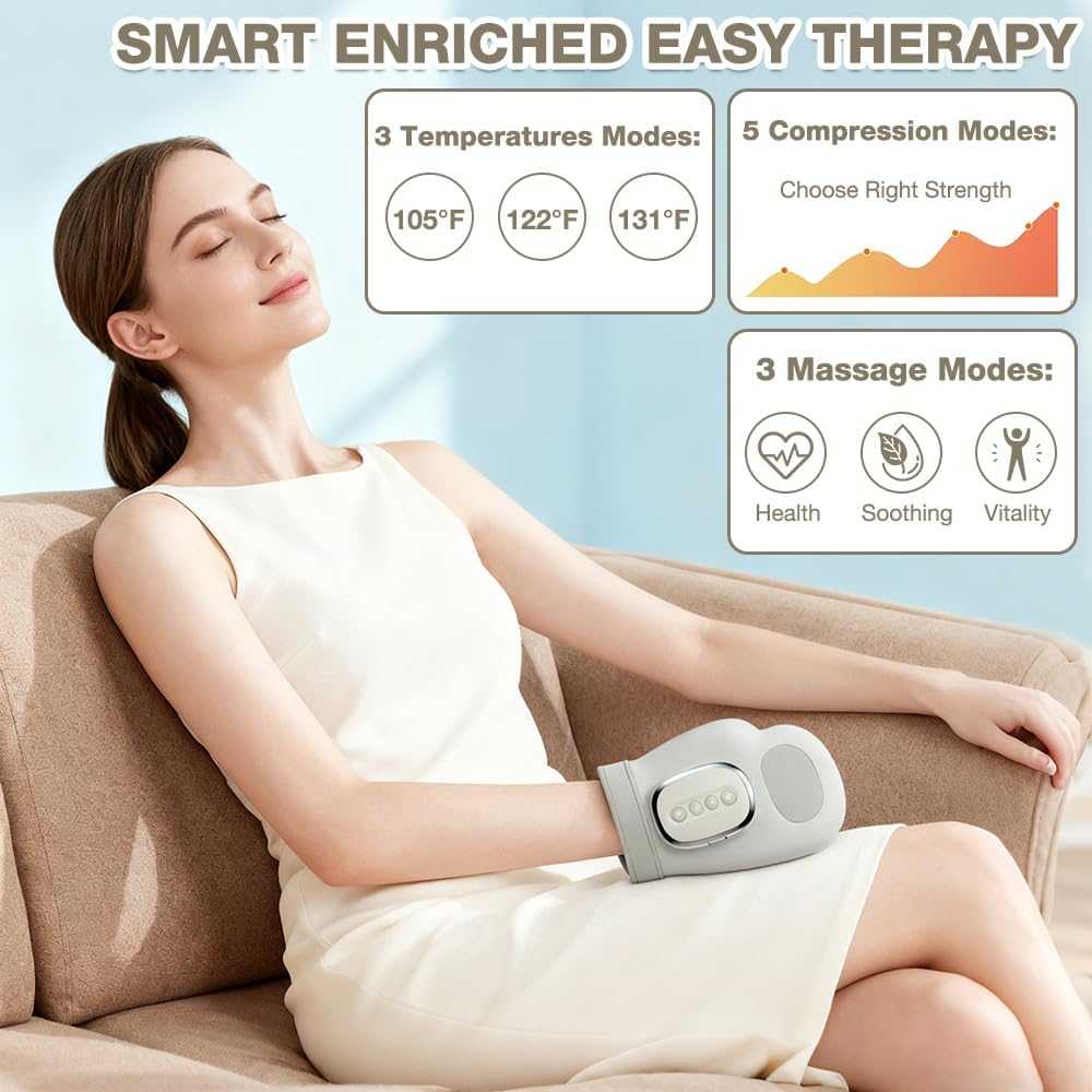 Intelligent Hand Massager with Heat Compression